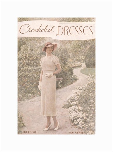 Vintage Crochet Dress Patterns 1940s Ladies & Girls PDF Heirloom Summer Dresses Book 61 - Etsy Canada