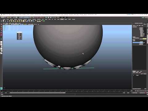 Maya - Bend Text to Surface of Sphere