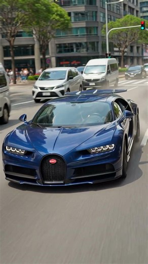 Bugatti Chiron Driving Through City Streets | Hypercar Cinematic 4K #shorts #cinematicdrive