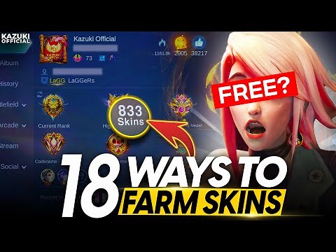 BEST 18 WAYS TO FARM FREE SKINS IN MLBB