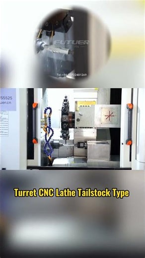 Turret CNC Lathe Tailstock type | handle with Aluminum parts