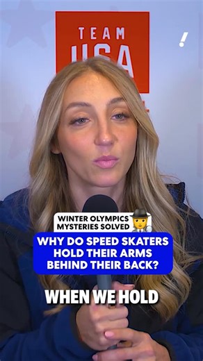 Speed skaters hold their arms behind their backs to conserve energy 🤯 | Yahoo Sports