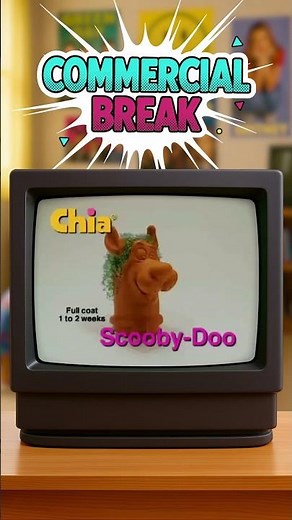 Chia Pet Ad, Garfield and Scooby Doo Throwback