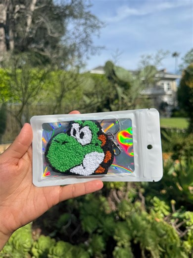 Yoshi Mario Kart Keychain - Etsy