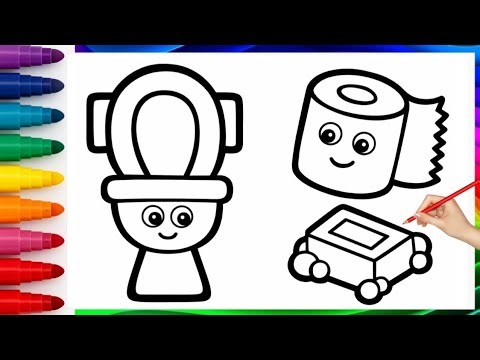 How to Draw and Color a Toilet – Fun & Simple Drawing for Beginners