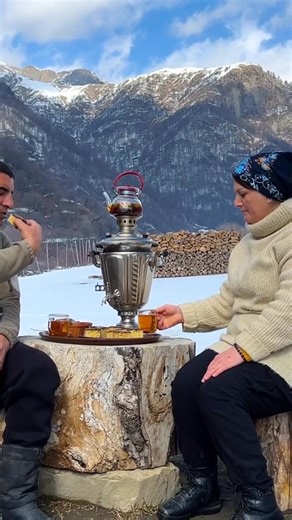 Juicy Beef Steaks on Salt Block! Cooking in the Snowy Mountains of Azerbaijan! #farawayvillagefamily #cooking #village | Faraway Village