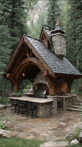 Amazing outdoor kitchen idea 😍 | Log Cabins