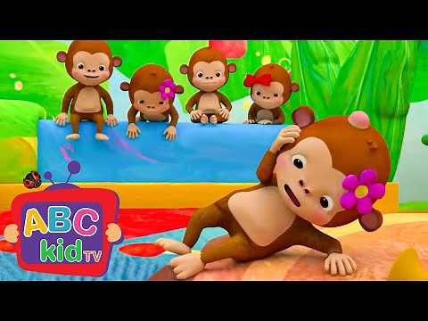 Five Little Monkeys Jumping on the Bed | ABC Kid TV Nursery Rhymes & Kids Songs
