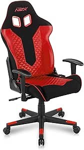 NEX Gaming Chair Office Recliner Computer Chair - Capacity 350 lb Racing Chair | Ergonomic High Back Support | Adjustable Armrest and Height Swivel Task Chair with Auto-Rocking Function