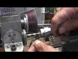 Tool Sharpening some HSS & carbide end mills on home shop built setup.