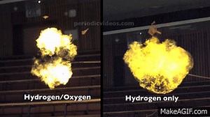 Hydrogen Explosions (slow motion) - Periodic Table of Videos on Make a GIF