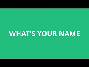 How To Pronounce What'S Your Name - Pronunciation Academy