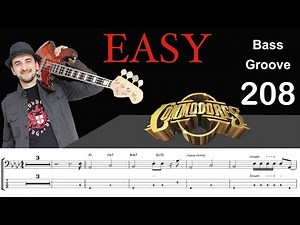 EASY (Commodores) How to Play Bass Groove Cover with Score & Tab Lesson