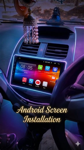 How to install 9 Inch Android Screen In Car 🔥 #shorts #short