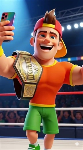 John Cena Selfie Disaster 😂 | Roman Reigns in the Background 😱 | Funny Cartoon Shorts #shorts