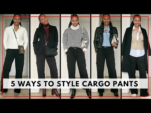 How To Style Black Baggy Cargo Pants For Women | Time With Natalie