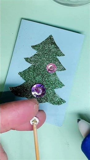 DIY Glitter Christmas Card (Perfect for a Jewelry Gift Box)