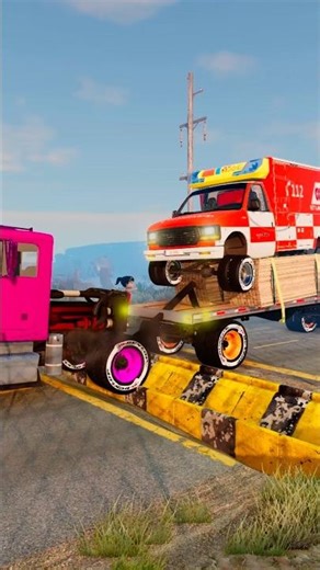 Trucks and Cars vs Gutter #214 | BeamNG.drive