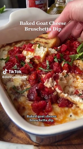 Baked Goat Cheese Bruschetta Dip Recipe