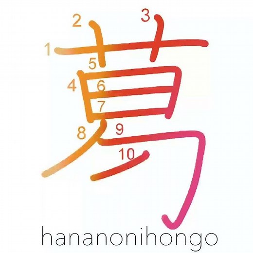 葛 - kuzu - arrowroot (新字体) - Learn how to write Japanese Kanji 葛 - hananonihongo.com