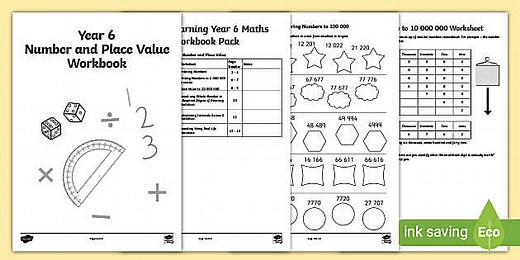 KS2 Year 6 Maths Worksheets - Number & Place Value Workbook