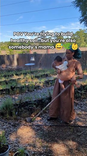 Extra hands in the garden 😅 #gardening