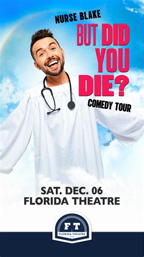 🚫GIVEAWAY CLOSED!🚫 🎉 It’s National Nurses Week and we’re scrubbing in for a GIVEAWAY! 🩺💙 You care for everyone—now it’s our turn to care for YOU! Enter now for a chance to win (2) tickets to see Nurse Blake live in Jacksonville on December 6th! To enter, simply: ❤️ Like this IMPORTANT message from Nurse Blake 💬 Tag a fellow nurse who deserves some love! 💕 ➕ Follow The Florida Theatre And that's it! The winner will be contacted via messenger by The Florida Theatre on Wednesday, May 14th. W