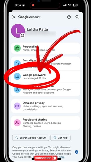 How to Change Gmail Account Password 🔐 | Telugu Tutorial | Simple Trick | #gmail #ytshorts #viral