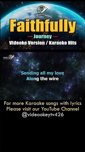 Faithfully - Journey - Karaoke Teaser 2 #videookeytv #karaoke #karaokesongs #karaokesongswithlyrics