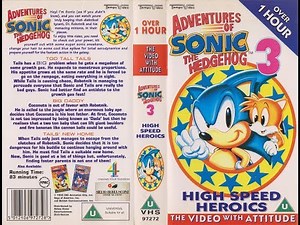 Original VHS Opening: The Adventures Of Sonic The Hedgehog: Volume 3 (UK Retail Tape)
