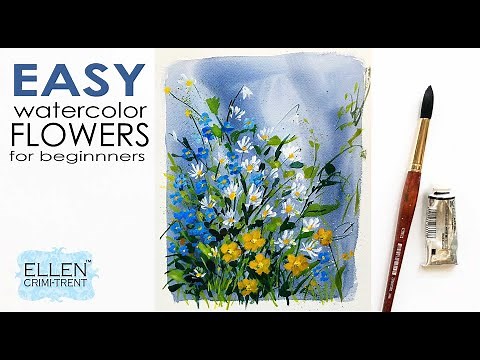 EASY Watercolor Flowers for beginners