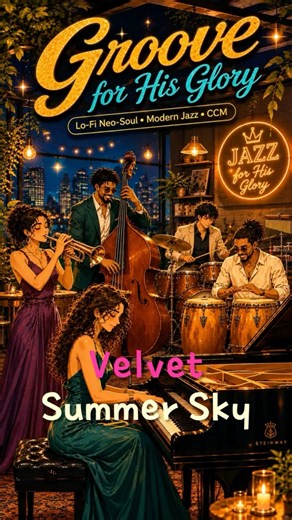 🌆 Velvet Summer Sky 🎷🪇 여름밤 시원한 재즈 Noche de Verano, Jazz 🎵 Gospel Upbeat Instrumental Playlist