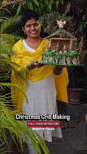 Christmas Crib Making Ideas At Home | Final Output #nativityscene #shorts