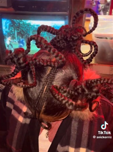 Layered Looped Braids 🤩 ♡ ♡ ♡ ♡ #Braids #HairStylist #Viral #Fyp