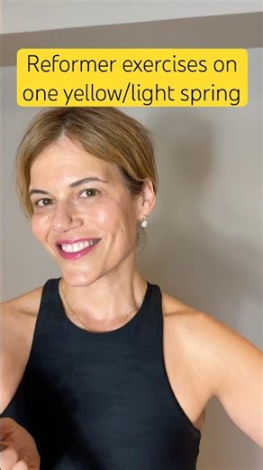 Pilates Reformer Exercises On A Yellow Spring ☀️