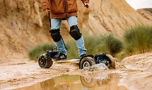 This Three-Wheel Electric Board Is Good for Sand, Snow, Rain, and Shine, Can Hit 47 Mph