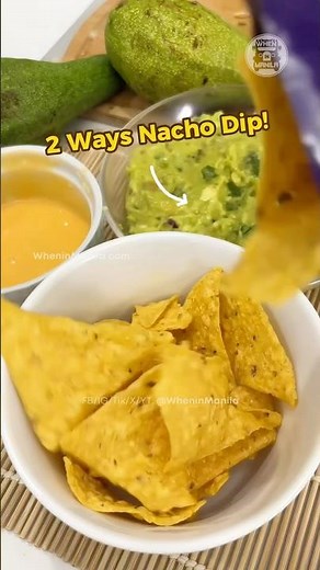 Nachos: 2 Ways to Dip! 🧀 Are you Team Guacamole or Team Cheese? #food #snack #cheesy #mexican #asmr