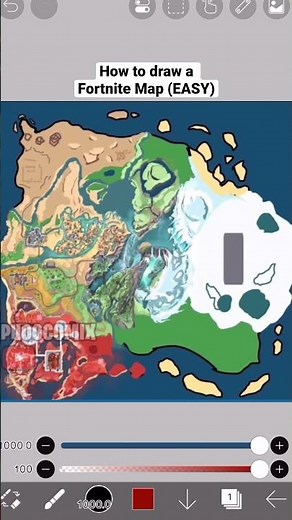 How to draw a Fortnite Map EASY for Beginners! Hope this helps 😊 #fortnite #fortniteart #shorts