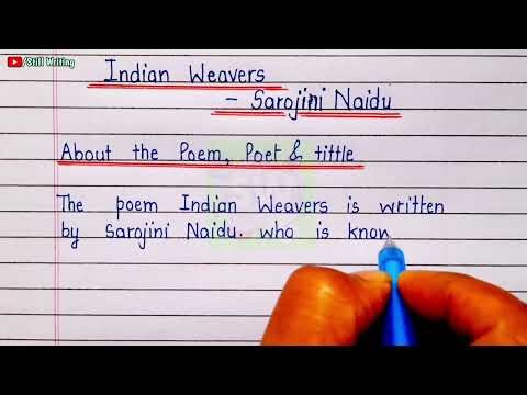 Indian Weavers appreciation | Indian Weavers class 12 appreciation| appreciation of Poem 12th class