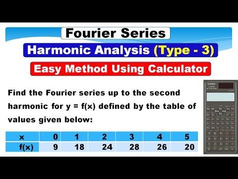 MA25C02 | MA3351| Harmonic Analysis in Fourier Series |Type 3 | Harmonic Analysis using calculator