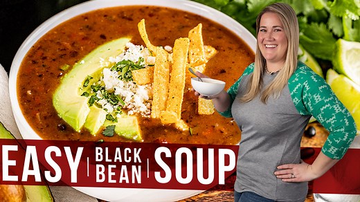 31K views · 428 reactions | ✅ Recipe: https://thestayathomechef.com/black-bean-soup/ Our easy black bean soup can be prepared in under 20 minutes! Made with tender black beans, fire-roasted tomatoes, onion, and bell pepper, this is an easy weeknight vegetarian meal that will fill up your whole family. | The Stay At Home Chef | Facebook