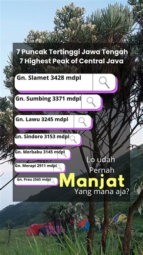 Top 7 Peaks in Central Java