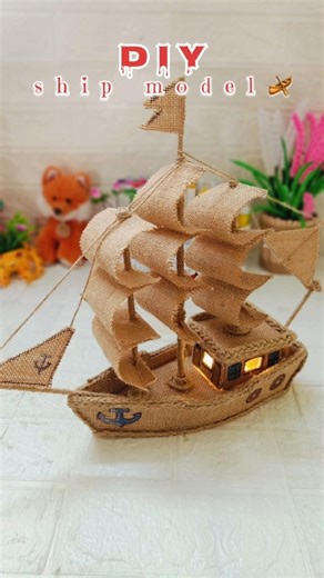 Diy ship model #diy #craft #art #handmade #decor #clay #clayart