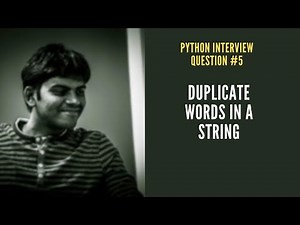 Python - Interview Question #5 - Find Duplicate Words In A String