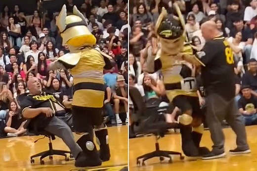 High School Principal Placed on Leave After Dancing with Mascot at School Rally, One Father Says 'It Was All Weird'