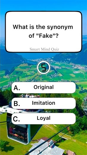 What is the synonym of "Fake"?🤔#new #usa #quiz #reels