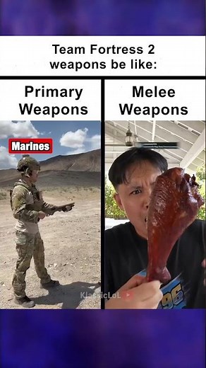 The different weapons in TF2 😭 (meme)