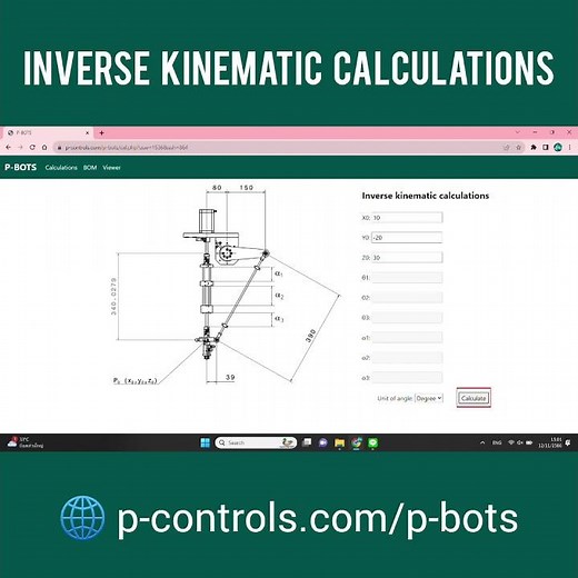 The inverse kinematic calculation program for 🅿️-BOT-DELTA-2