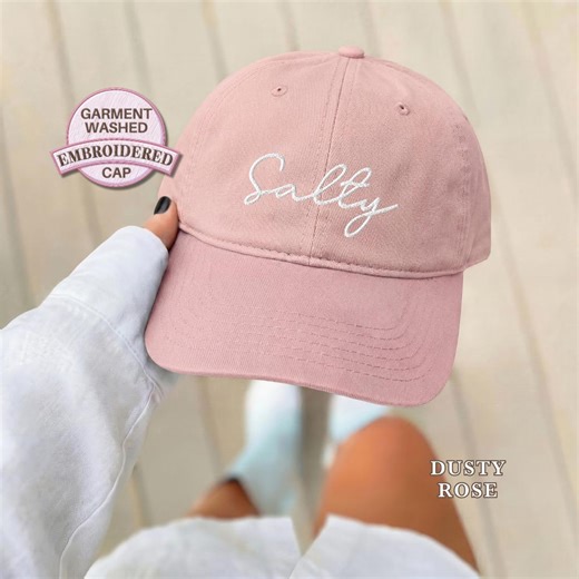 Embroidered Salty Baseball Hat Retro Two Tone Cap Script Letter Embroidery Casual Summer Outfit Beach Vacation Gift for Friend Everyday Wear - Etsy