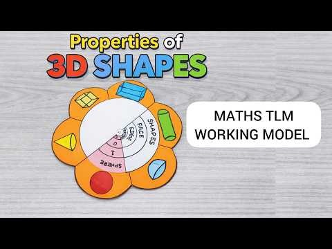 3D Shapes Working Model for School Project | Properties of 3D Shapes | Maths TLM